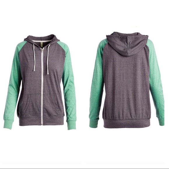 raglan zip hoodie